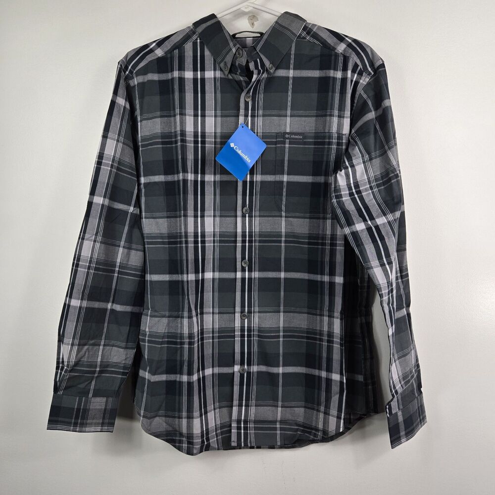 Columbia Men's Size Small Rapid Rivers Long Sleeve Plaid Shirt New‎